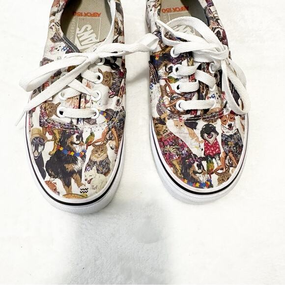 Vans ASPCA 50 Anniversary Printed Canvas Sneakers dogs and cats size 6.5 - Picture 2 of 9